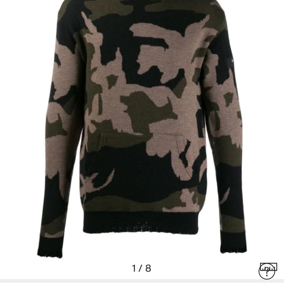 Never worn NWT John Richmond camo hoodie sweater. Bought from Farfetch for $250. - Picture 3 of 5